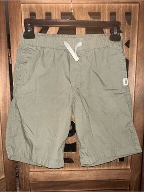 Boys Olive Green Drawstring Casual Shorts- Size 8/10